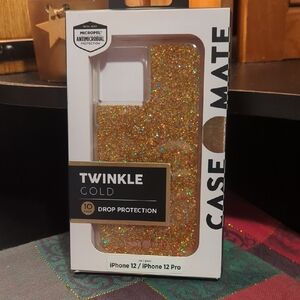 Case Mate iPhone 12 iPhone 12 Pro Case Twinkle Gold Shimmer Sparkle NEW NIB NICE
